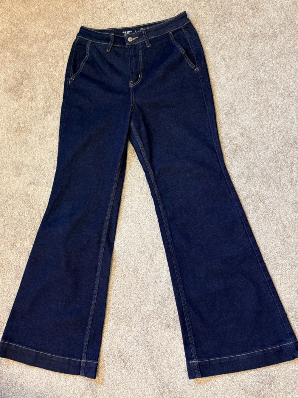 Old Navy Dark Blue Wide-Leg Flare Jeans
